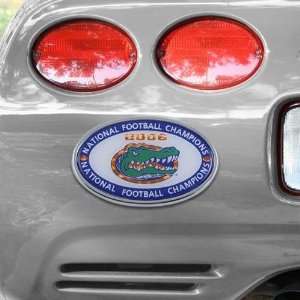 Florida Gators 2006 BCS National Champions White Gator Head Car Emblem