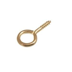 SCREW IN EYES 25MM X 4 ( 2.2MM dia. ) EB BRASS PLATED STEEL ( pack of 