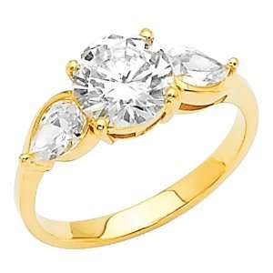   Stone CZ Cubic Zirconia Ladies Wedding Engagement Ring Band   Size 9