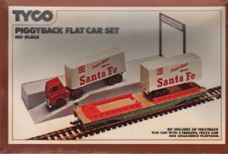 Tyco HO Piggyback Flat Car Set   New in Sealed Boxes   Set # 348 