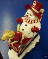 Oklahoma Sooners Dashing Through the Snow Henry on Sled Collectible 