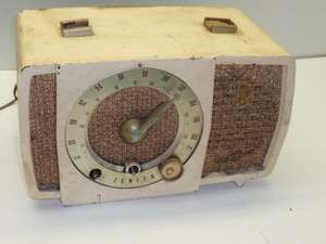 Antique Zenith Plastic Clock FM Tube Radio Model T724 Broken? Parts or 