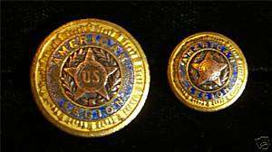 AMERICAN LEGION 2 Brass Buttons W B CO PAT DEC 6 1919  