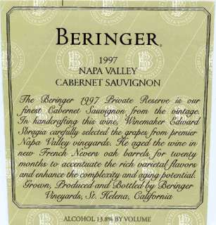Beringer Private Reserve Cabernet Sauvignon (1.5L) 1997 