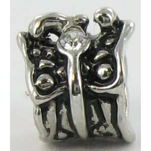   Charms Silver Plated ButterflyCharm Bead for Pandora/Troll/Chami