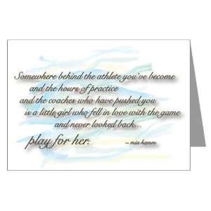  Play for Her Sports Greeting Cards Pk of 10 by  