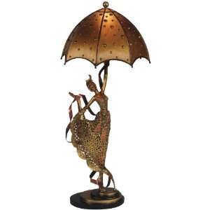  Artmax 2888 LM 43 Inch High Table Figurine Lamp, Metallic 