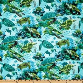  Sea Turtles Batik Quilt Fabric By The Yard Totally Tropical Sea 