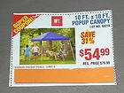 HARBOR FREIGHT 10 x 10 FT. POPUP CANOPY *****COUPON*****  