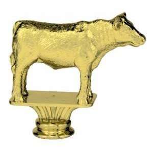  Gold 3 1/2 Angus Steer Figure Trophy Toys & Games