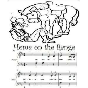  Home on the Range Beginner Tots Piano Sheet Music 