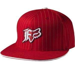  Fox Racing VIP Stripe Flexfit Hat   Large/X Large/Red 