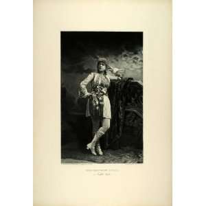  1887 Photogravure Marie Wainwright Actress Twelfth Night Viola 