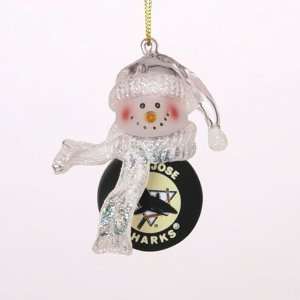 San Jose Sharks Nhl Acrylic Snowman Ornament (3)