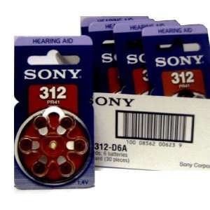  Sony Hearing Aid Battery Size 312 made in Japan Genuine 