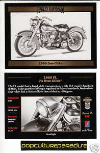 1960 HARLEY DAVIDSON FL 74 DUO GLIDE MOTORCYCLE CARD  