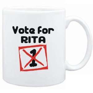  Mug White  Vote for Rita  Female Names Sports 