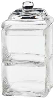 This stacking square glass apothecary jar is great for dry storage in 