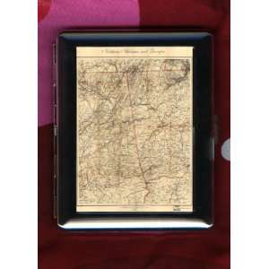  Vintage US Civil War Map ID CIGARETTE CASE Georgia 1864 