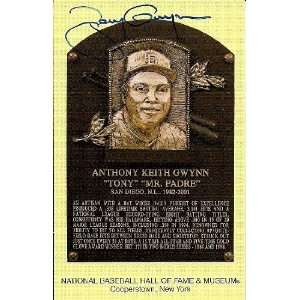  Tony Gwynn Autographed/Hand Signed Hall Of Fame Gold 