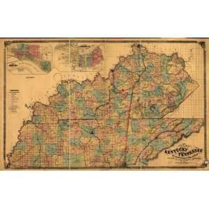  Civil War Map New map of Kentucky and Tennessee from 