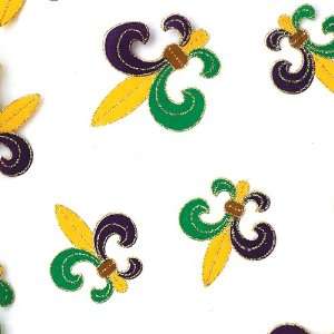  Gold Sheer Fleur De Lis Fabric 