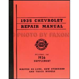 1935 1936 Chevrolet Car and Truck Repair Shop Manual Reprint Strip 