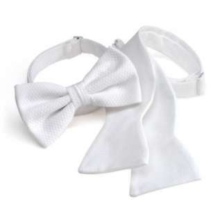 For that important white tie affair, this finely woven bowtie is a 