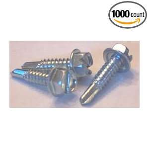 16 X 3/4 Self Drilling Screws / Slotted / Hex Washer Head / #3 Point 