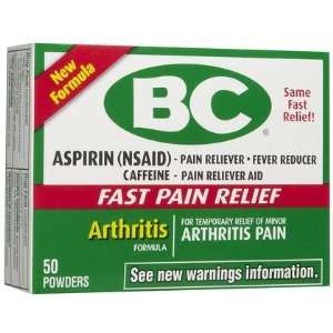 BC Arthritis Strength Pain Relieving Powder 50 ct. (Quantity of 5)