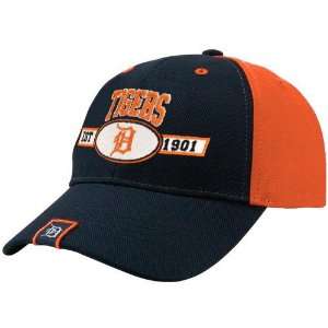   Detroit Tigers Navy Blue Orange Frisch Adjustable Hat Sports