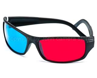 3D GLASSES Red Blue/Cyan Anaglyph for DVD movie (BLACK)  