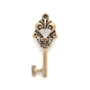  Heart And Crown Bronze Charm Skeleton Key Jewelry