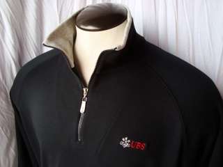 Bobby Jones *Peruvian Pima Cotton* zip golf sweater ~ mens M ~ Black 