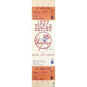 Reggie Jackson Signed Yankees 1977 World Series Game 6 Mega Ticket w 