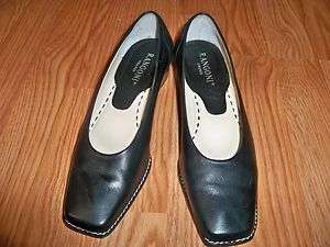 RANGONI FIRENZE *ITALY* BLACK LOW HEEL SHOES 5M AWESOME  