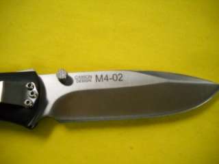   8Cr13MoV stainless steel in a bead blast finish with a Razor Sharp