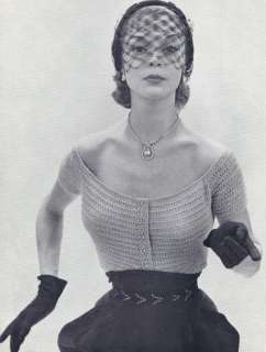   Knitting PATTERN to make Scoop Neck Knitted Evening Blouse  