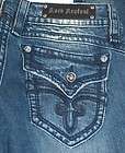 NWT Rock Revival GWEN Boot Crystal Dark Denim Jeans Size 31