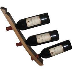 Handmade Wooden Triple Wine Bottle Holder Rack Display 845033092994 
