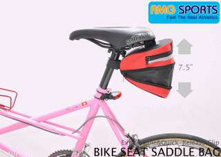 Bike Seat Saddle Bag for Acc,IPOD,Tool,Phone,Wallet RED  