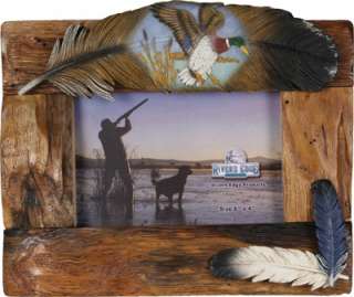   Beautiful Fir Wood Canadian Goose Duck Hunting Picture Frame  