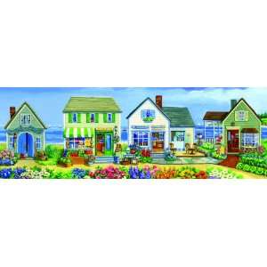  Seaside Cottages   500 Pieces Panoramic Puzzle Toys 