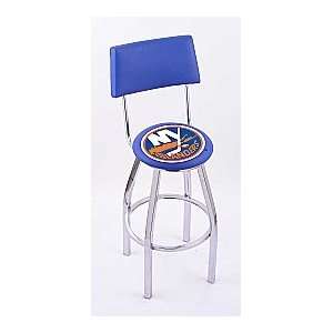 New York Islanders HBS Steel Logo Stool with Back and L8C4 Base 