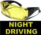 NIGHT DRIVING YELLOW LENS SUN GLASSES FIT OVER GLASSES