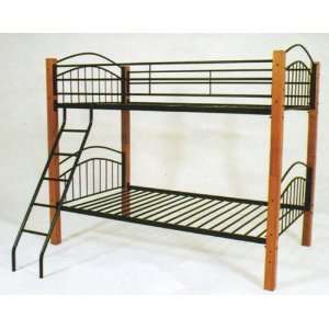 Twin / Twin Convertible Wood Post Bunk Bed 