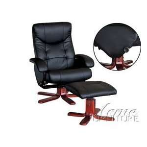  Acme Chair & Ottoman Black Bycast 