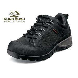 NUNN BUSH Mens Grapple All Terrain Hiking Shoes Black Suede & Leather 