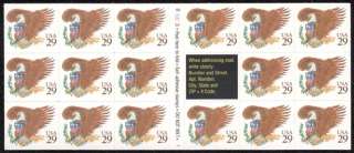 1992   EAGLE & SHIELD   #2595a   Mint Pane PL# B3333 1  