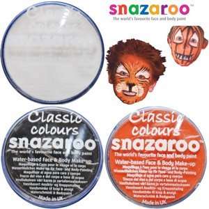   Face Painting Compacts 1 BLACK, 1 WHITE and 1 ORANGE Toys & Games